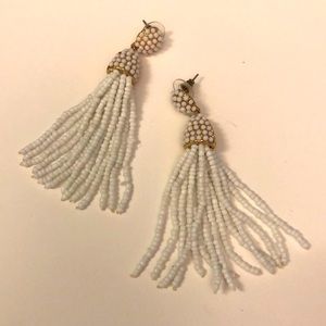 3/$20 White Tassel Earrings